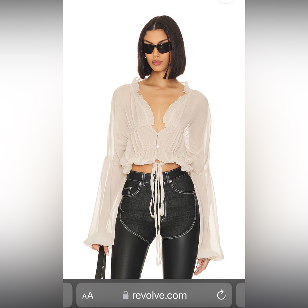 Revolve Bali Top in Cream
SNDYS flowy boho long sleeve sheer